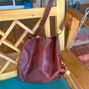 Nice lightly used distressed leather purse.